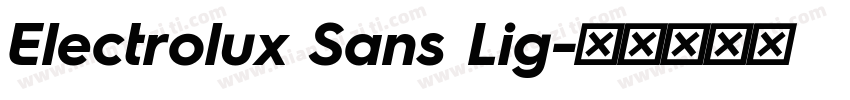 Electrolux Sans Lig字体转换
